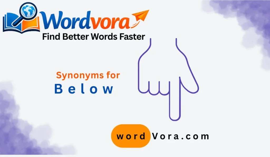 synonyms for below