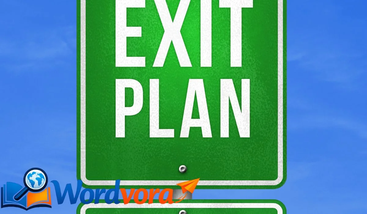 A road exit ramp, or metaphorically, a planned way to exit a project.