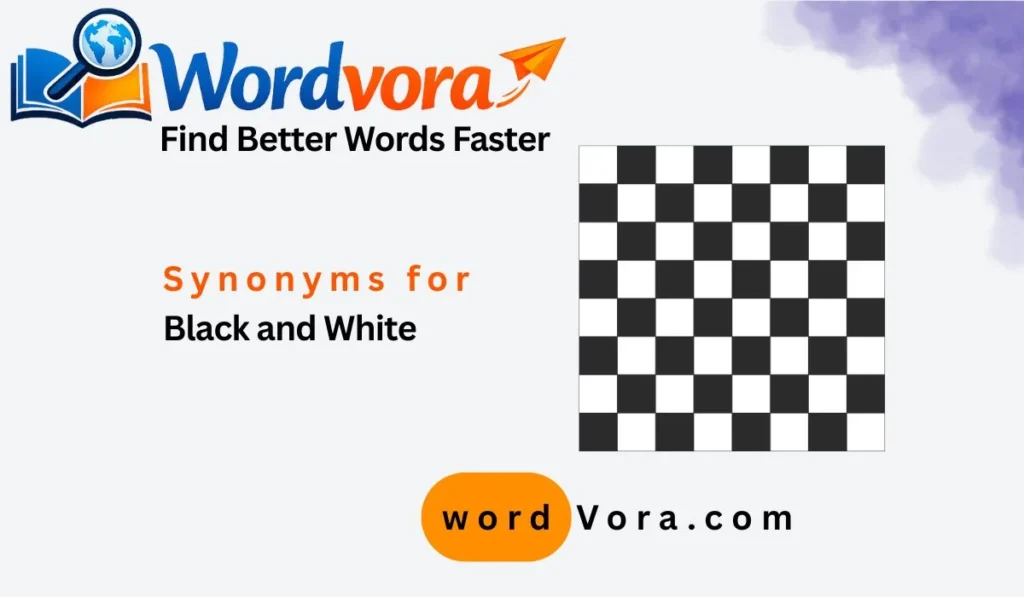 synonyms for black and white