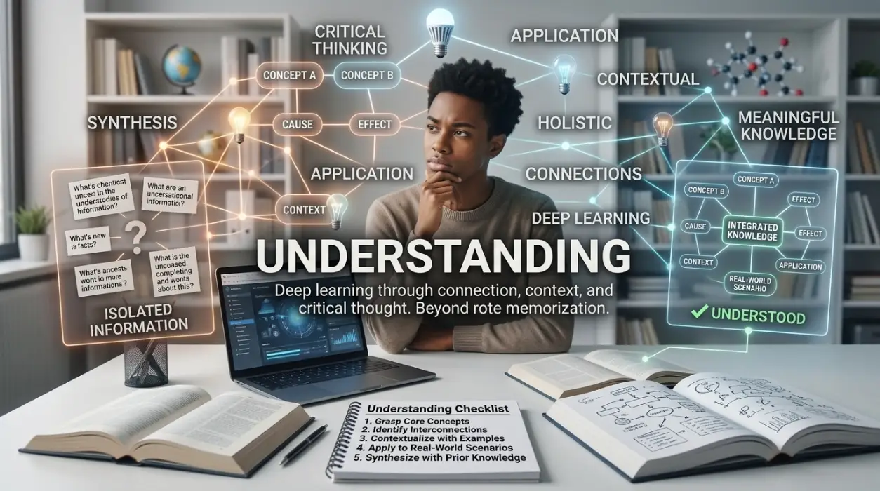 Focused on developing clear understanding rather than simply memorizing information.