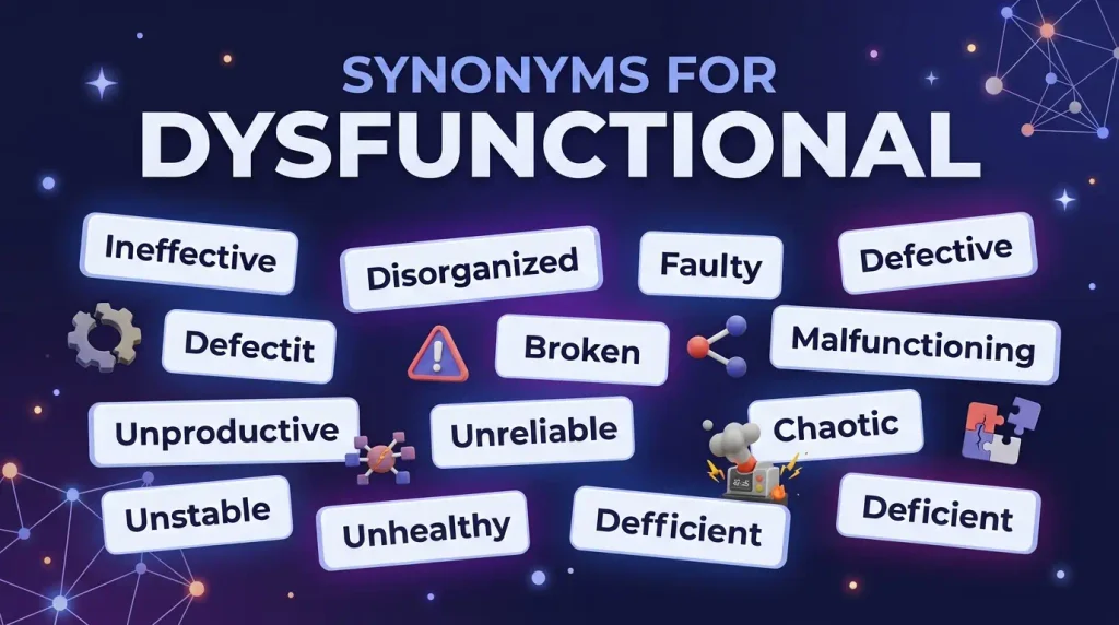 🔧 Synonyms for Dysfunctional:50 Better Alternatives (2026)