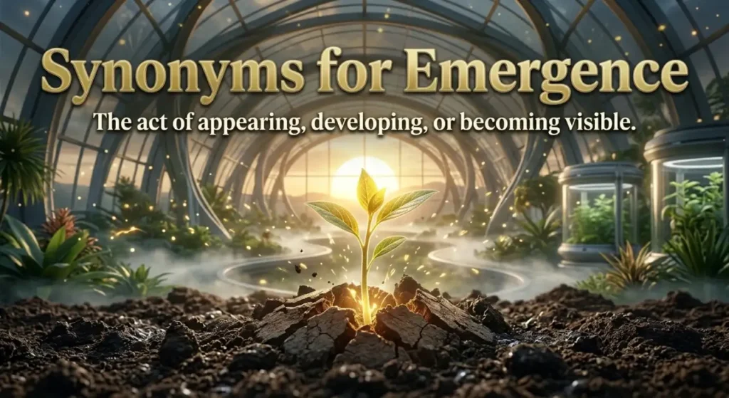 synonyms for emergence