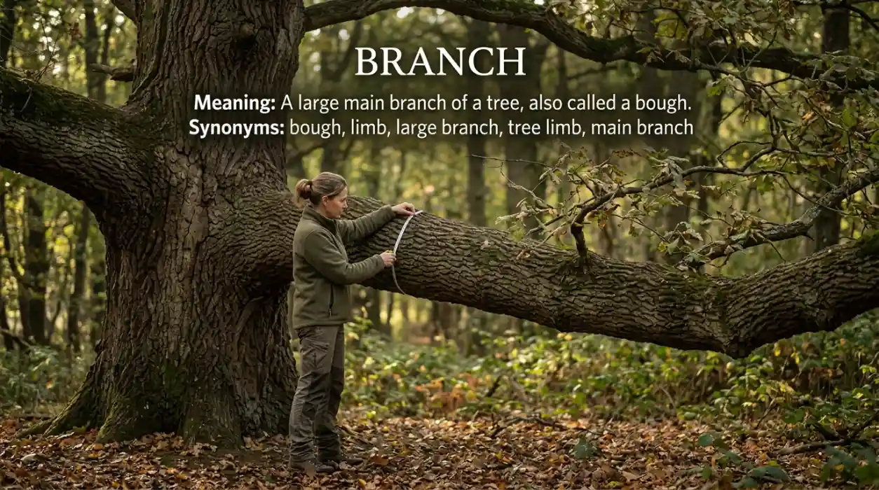 A bough is a large main branch of a tree.