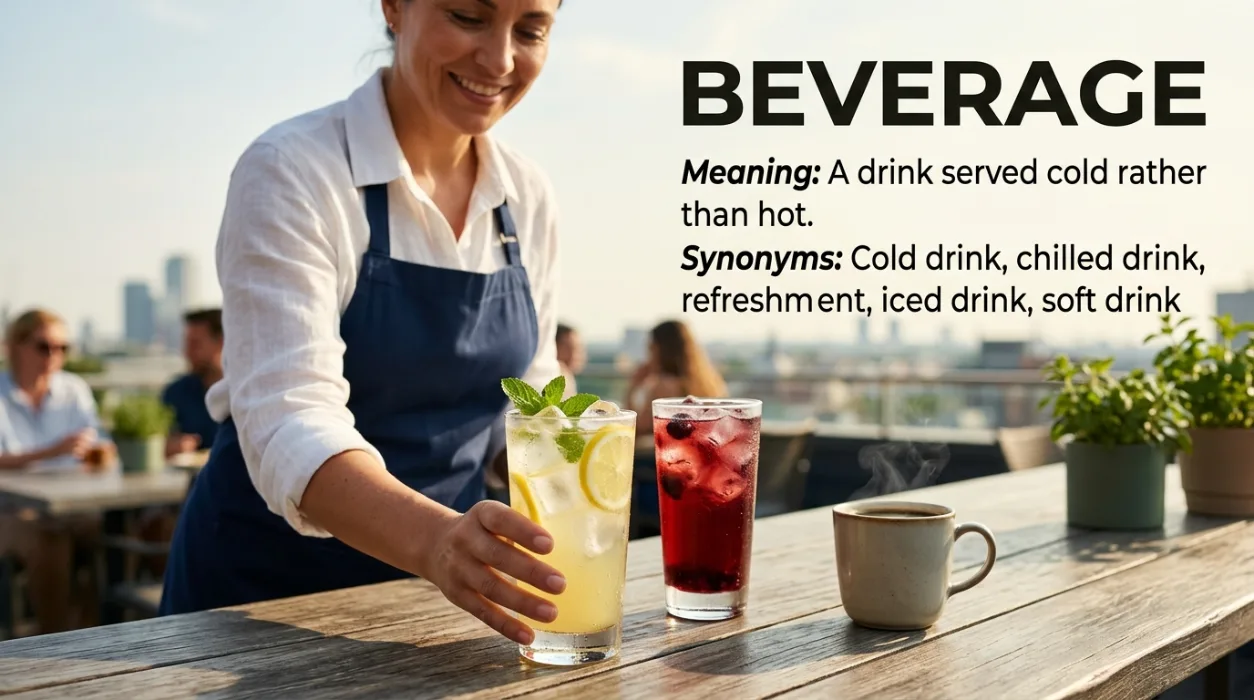 A drink served cold rather than hot.