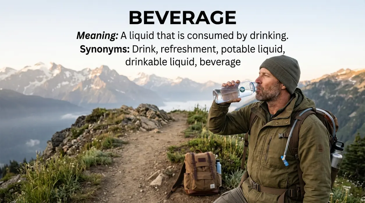 A liquid that is consumed by drinking.