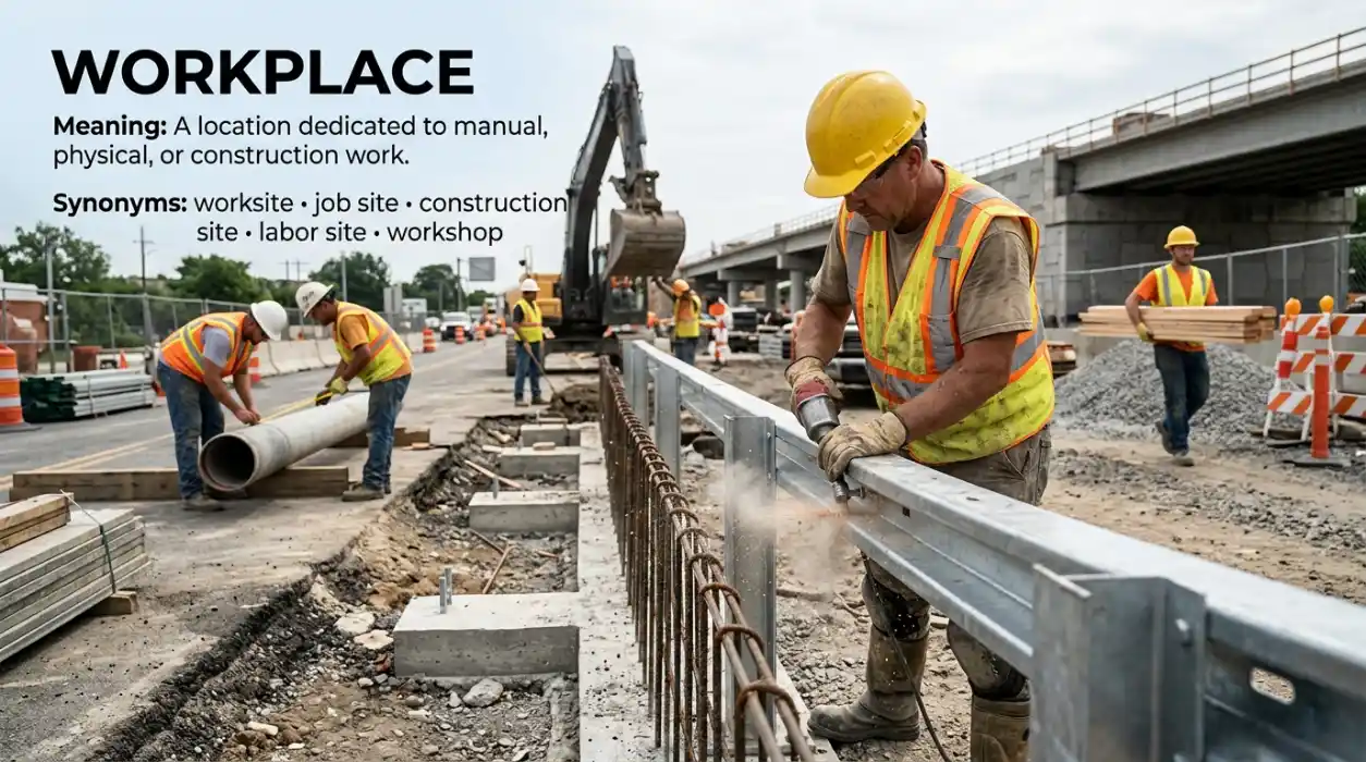 A location dedicated to manual, physical, or construction work activities.