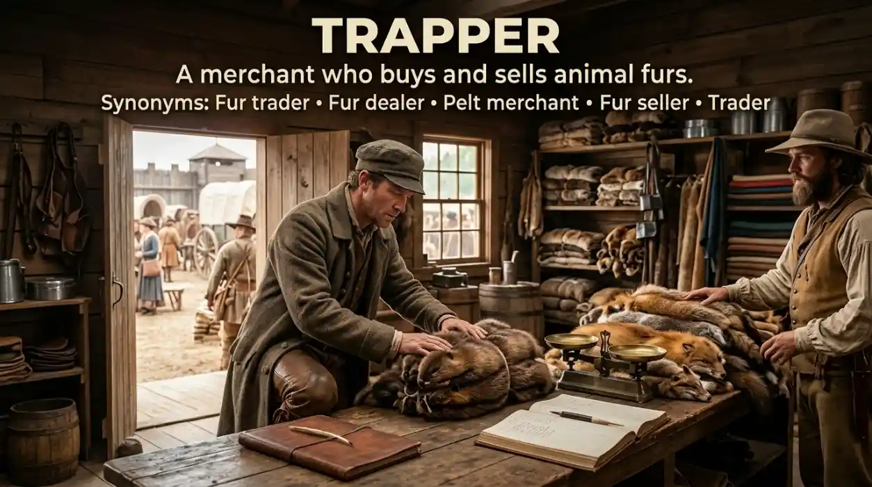 A merchant involved in the buying and selling of animal furs.