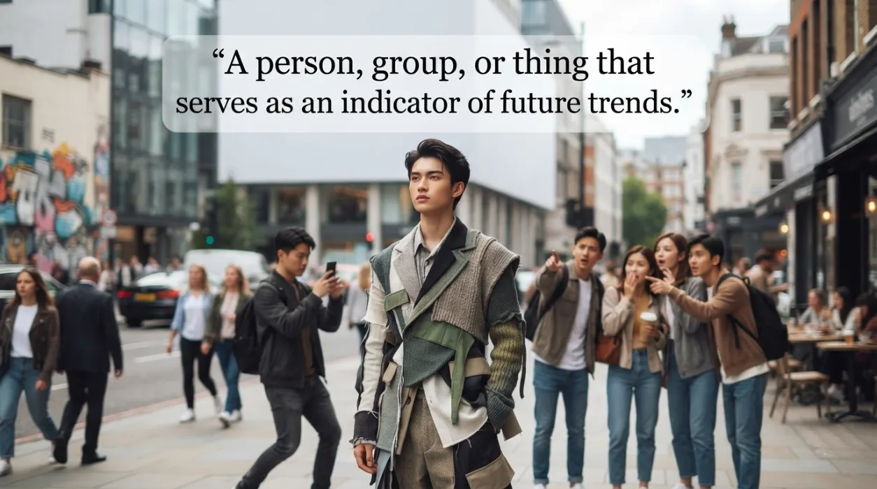 A person, group, or thing that serves as an indicator of future trends.