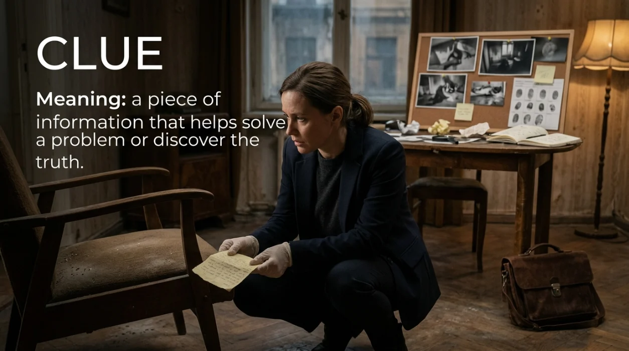 A piece of information that helps solve a problem or discover the truth.