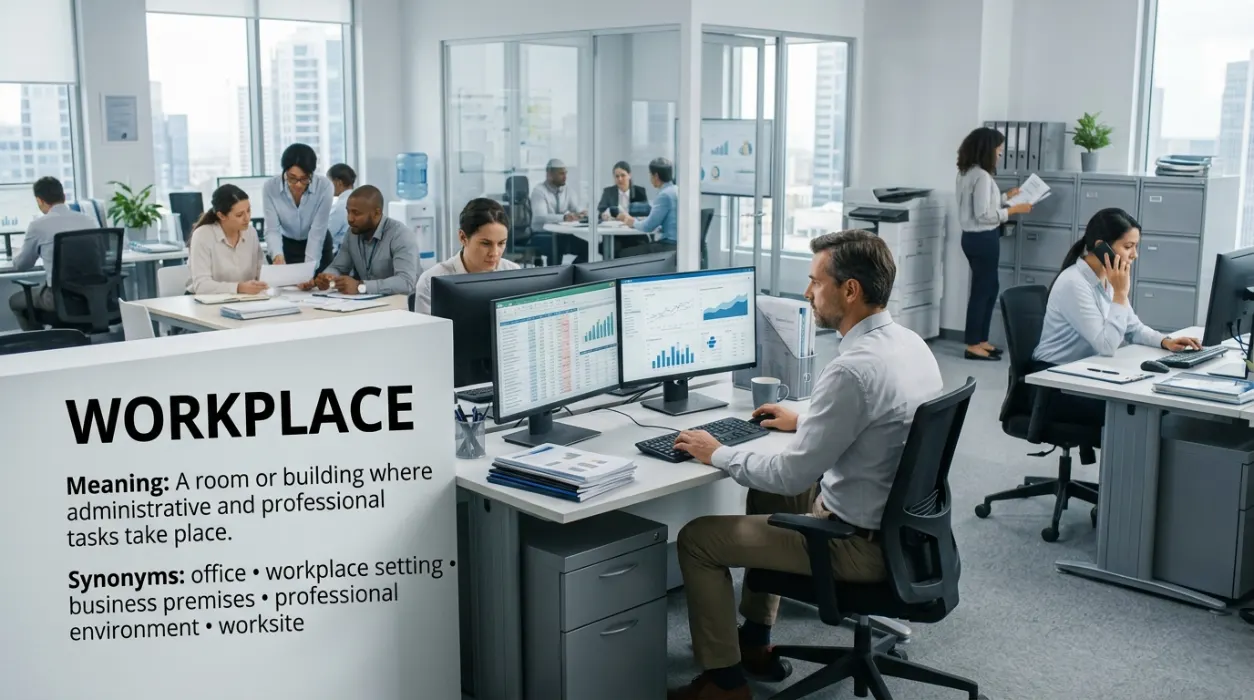 A room or building where administrative and professional tasks take place.