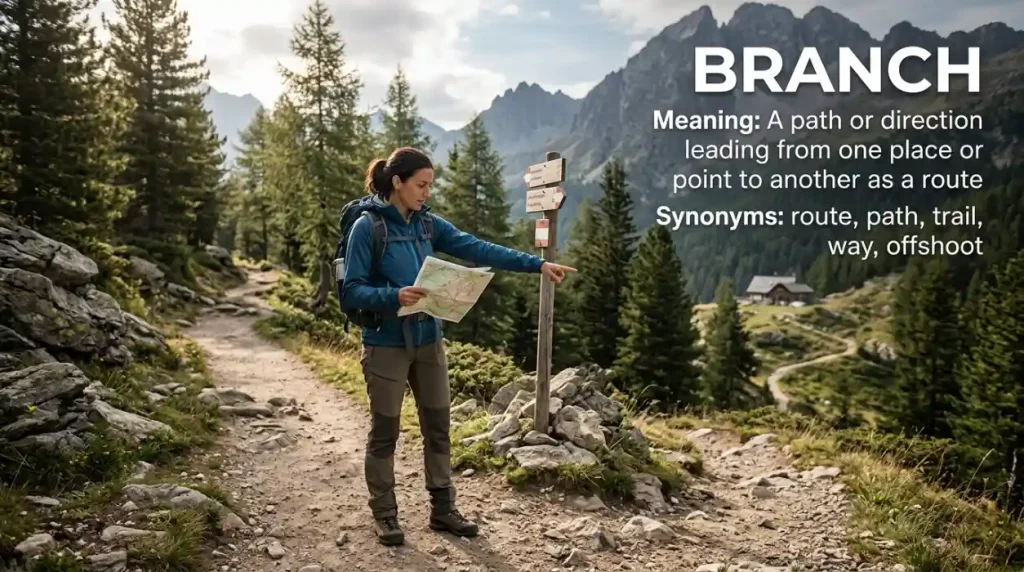 A route is a path or direction leading from one place or point to another.