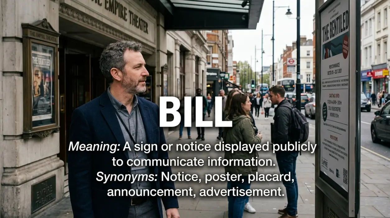 A sign or notice displayed publicly to communicate information.