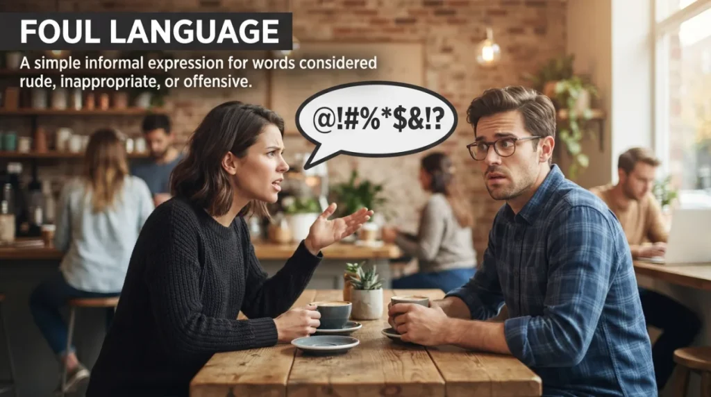 A simple informal expression for words considered rude, inappropriate, or offensive.