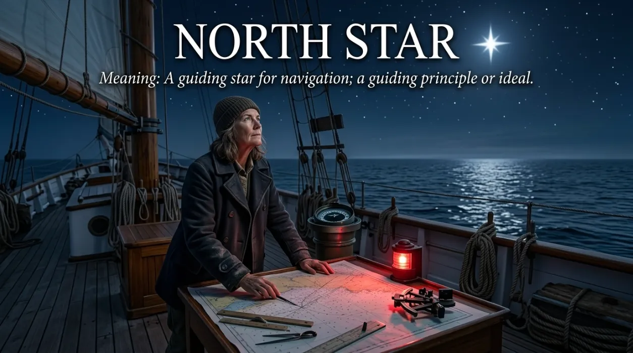 A star that is used to guide the course of a ship; a principle.