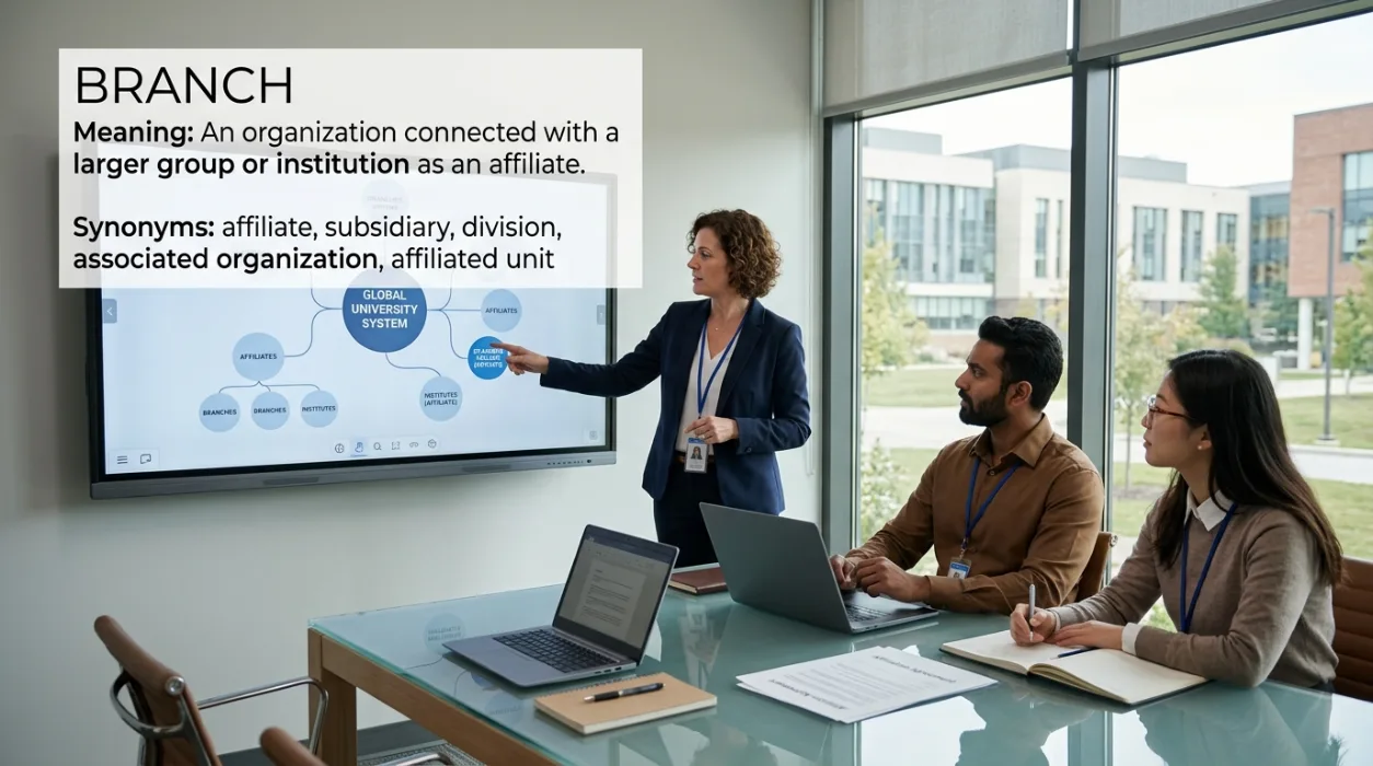 An affiliate is an organization connected with a larger group or institution.
