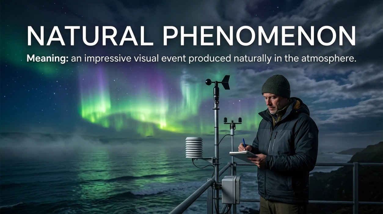 An impressive visual event produced naturally in the atmosphere.