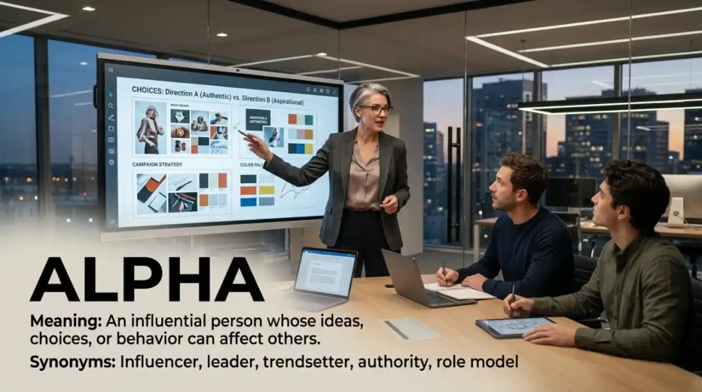 An influencer is someone whose ideas, choices, or behavior can affect others.