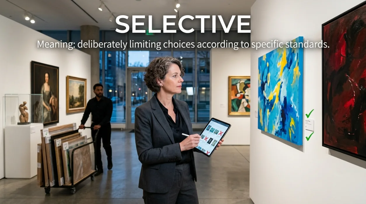 Deliberately limiting choices according to specific standards.