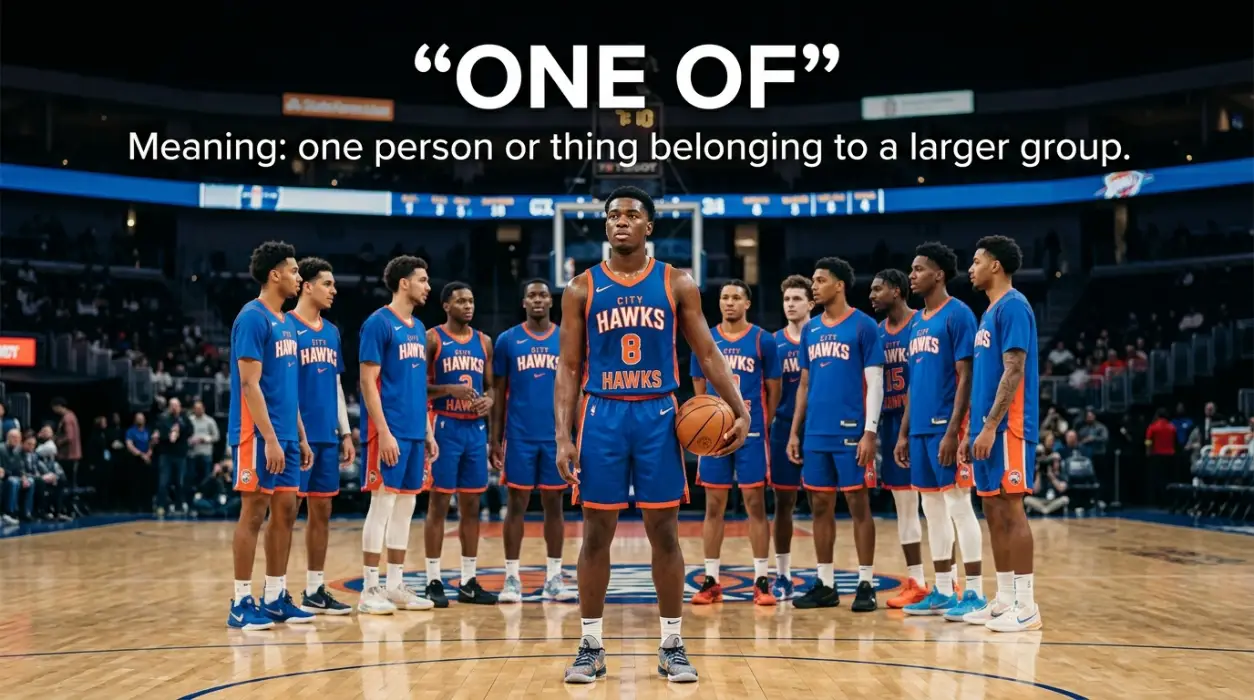 Directly emphasizes a single person or thing belonging to a larger group.