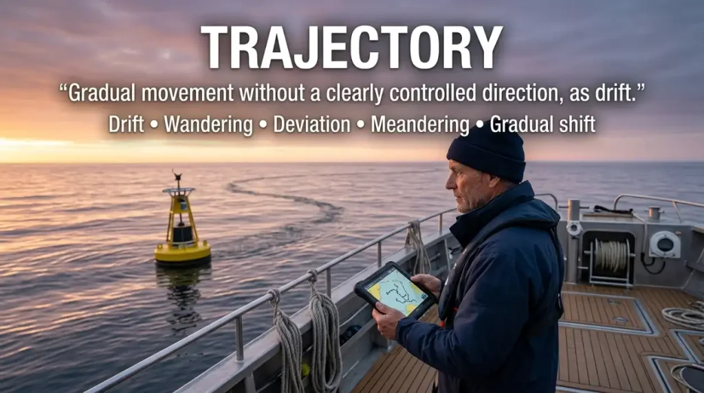 Drift describes gradual movement without a clearly controlled direction.