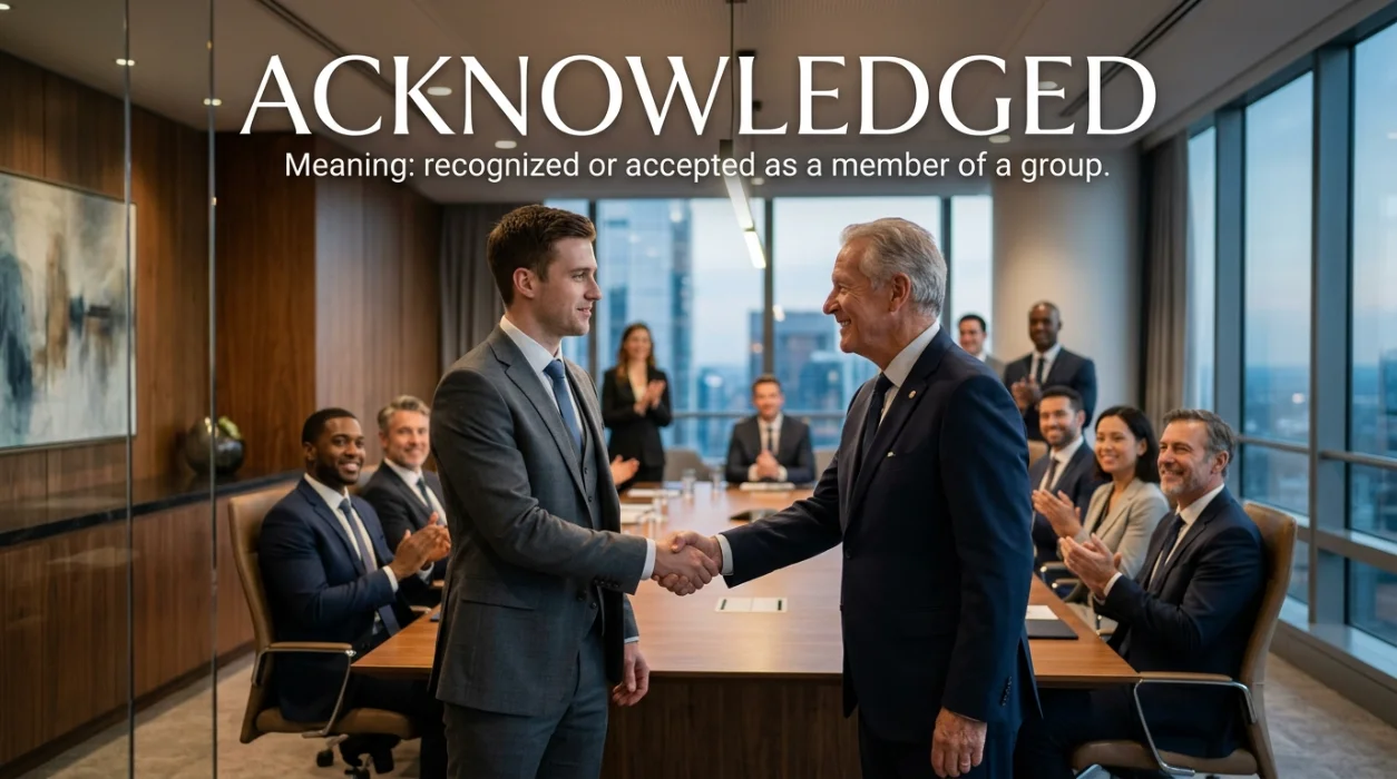 Emphasizes accepted or acknowledged membership