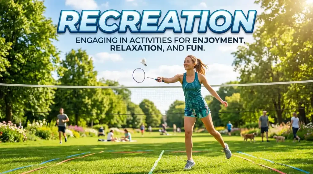 Engaging in activity for enjoyment and recreation rather than serious work.
