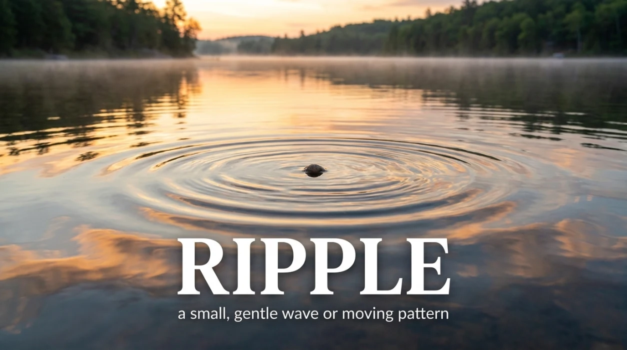 Flow with a small, gentle ripple or moving pattern.