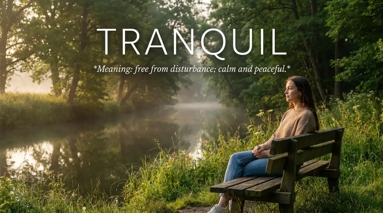 Free from disturbance; tranquil.