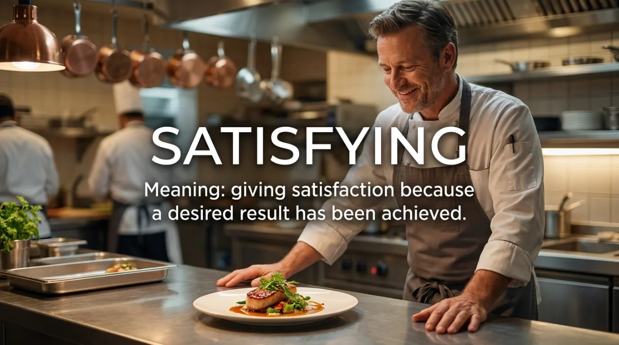 Giving satisfaction because a desired result has been achieved.