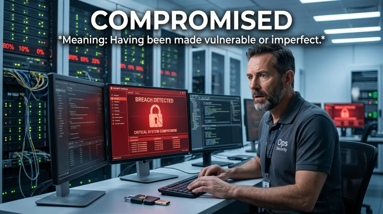 Having been made vulnerable or imperfect.