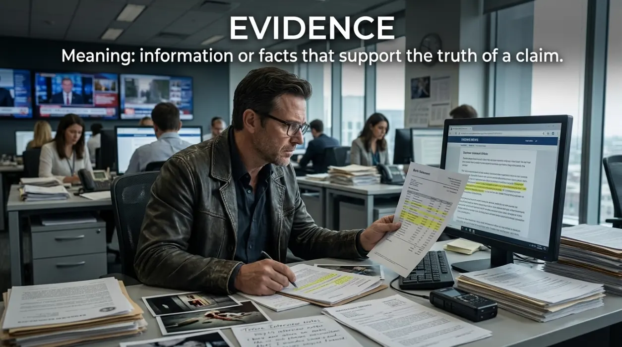 Information or facts that support the truth of a claim.