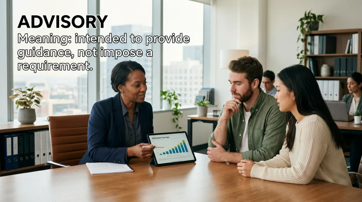 Intended to provide guidance rather than impose a requirement.