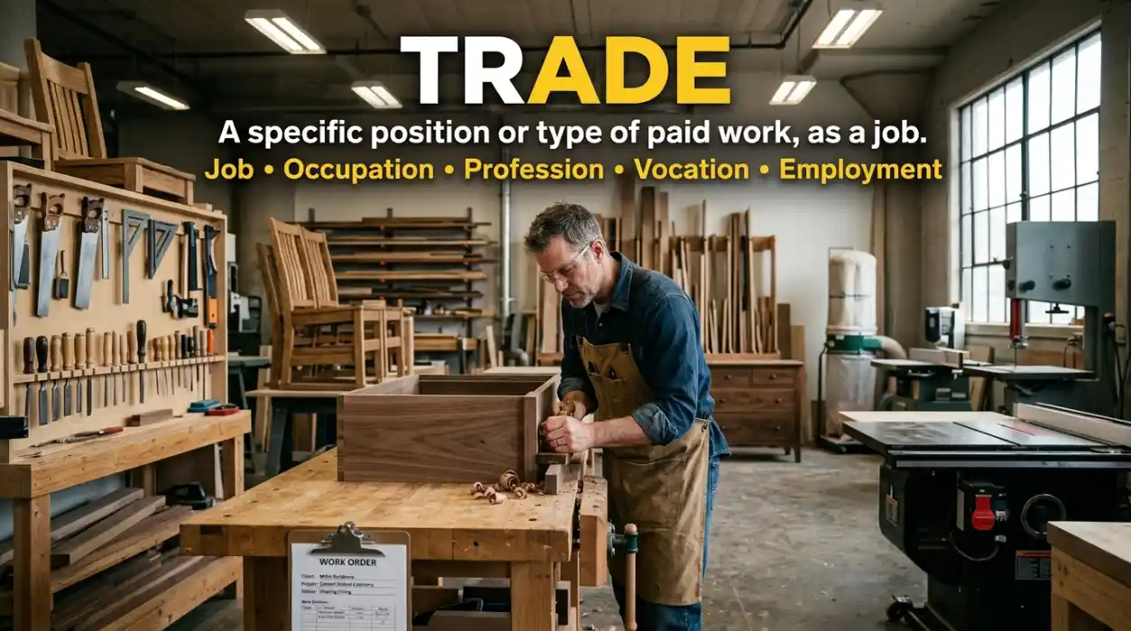 Job means a specific position or type of paid work