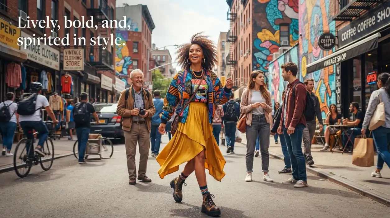 Lively, bold, and spirited in style.