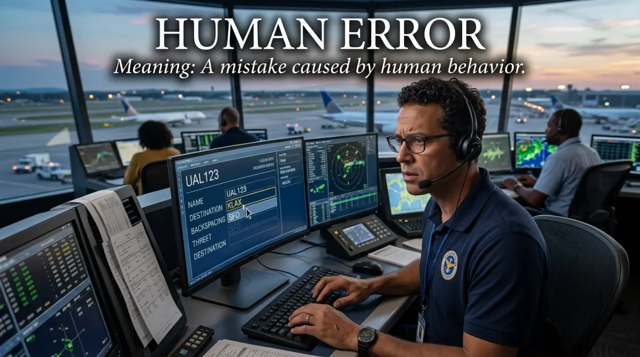  Mistake caused by human behavior.