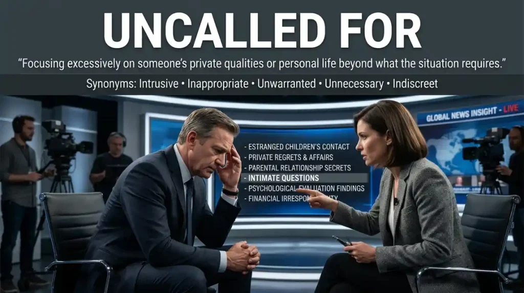 More focused on someone's private qualities or life than the situation requires.