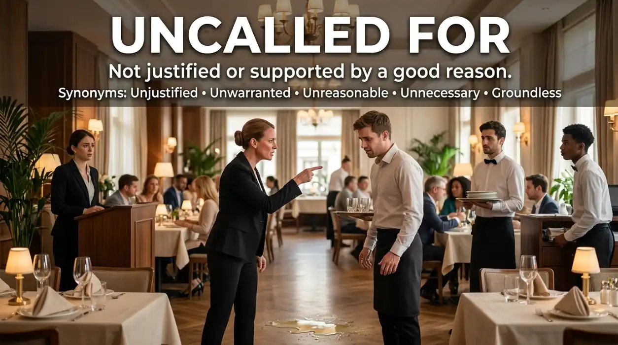 Not justified or supported by a good reason.