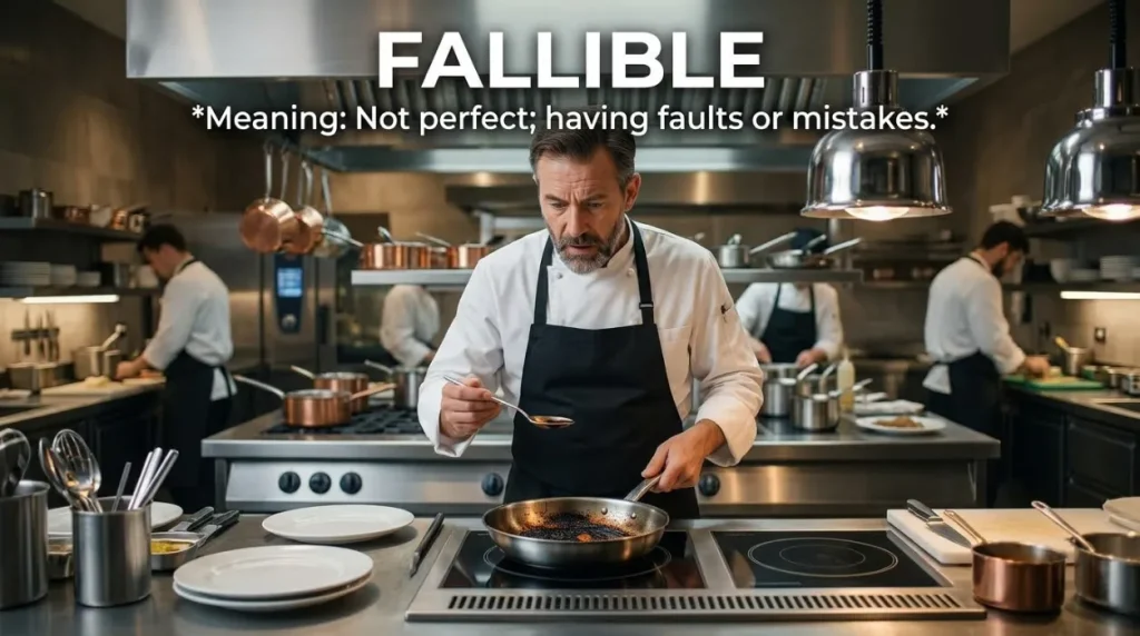 Not perfect; having faults or mistakes.