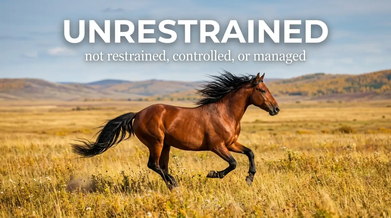Not restrained or managed.