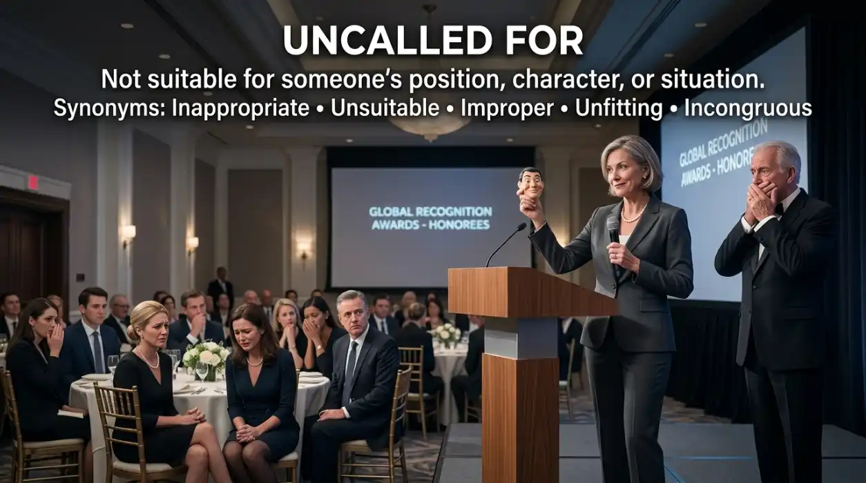 Not suitable for someone's position, character, or situation.