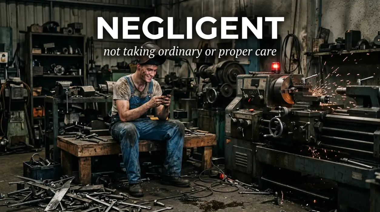 Not taking ordinary or proper care.
