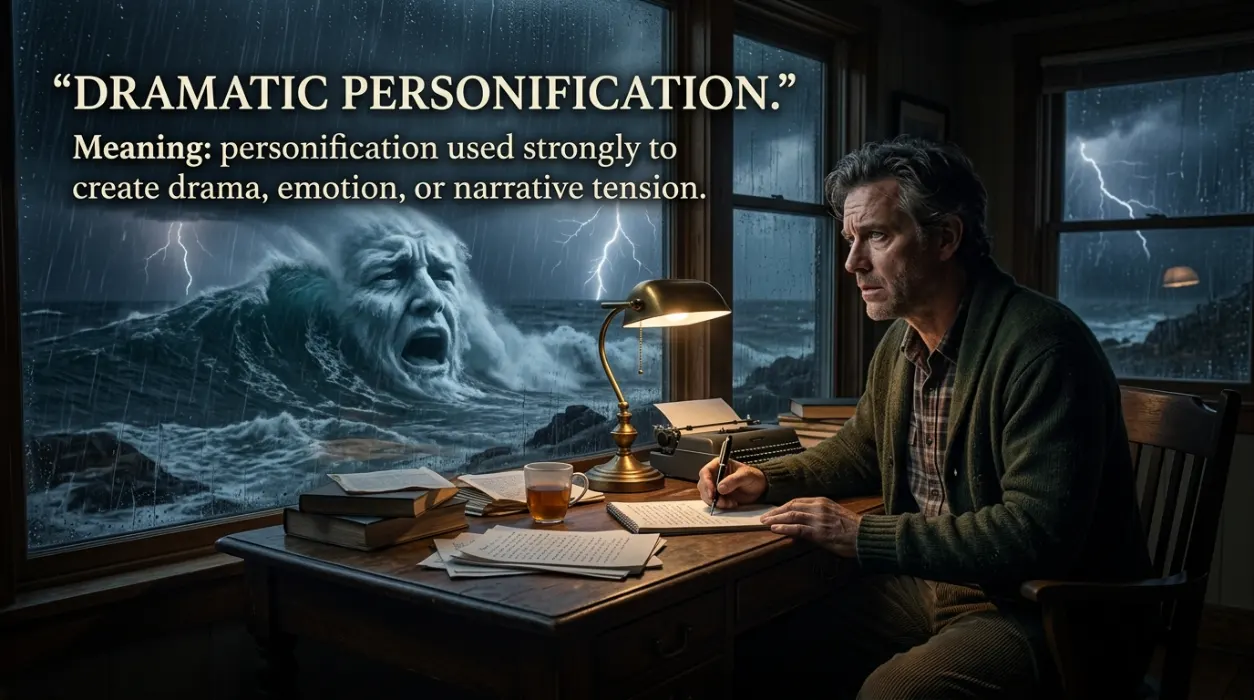 Personification used strongly to create drama, emotion, or narrative tension.