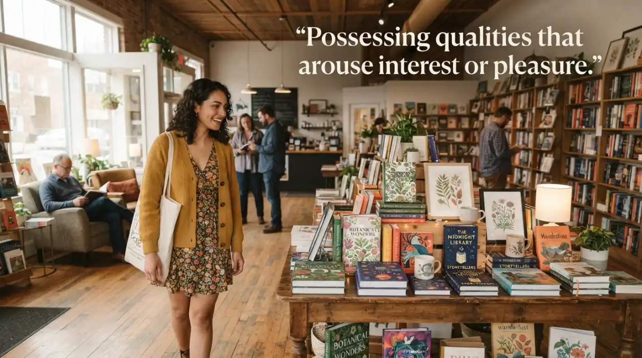Possessing qualities that arouse interest or pleasure.