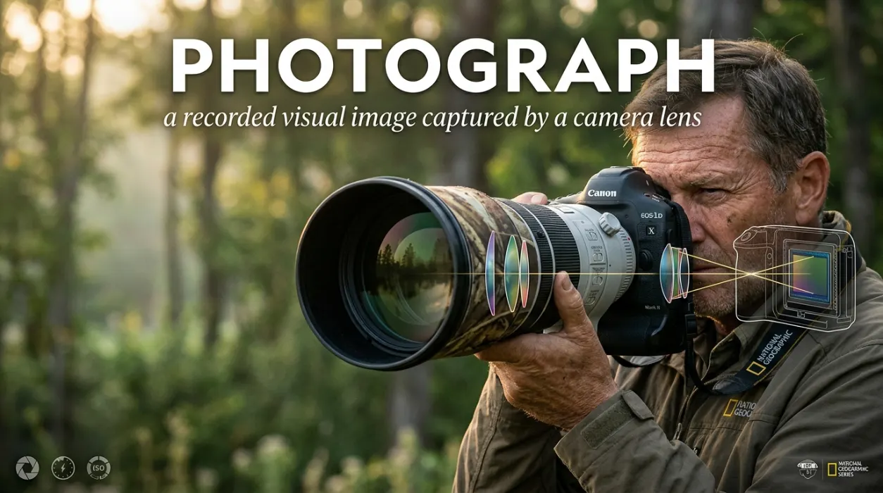Recorded visual evidence captured by lenses.