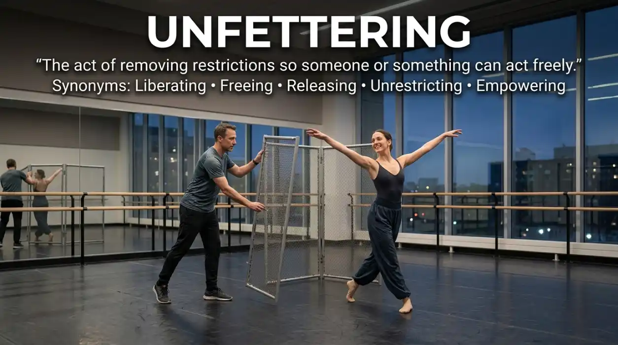 Removing restrictions so that someone or something can act freely.