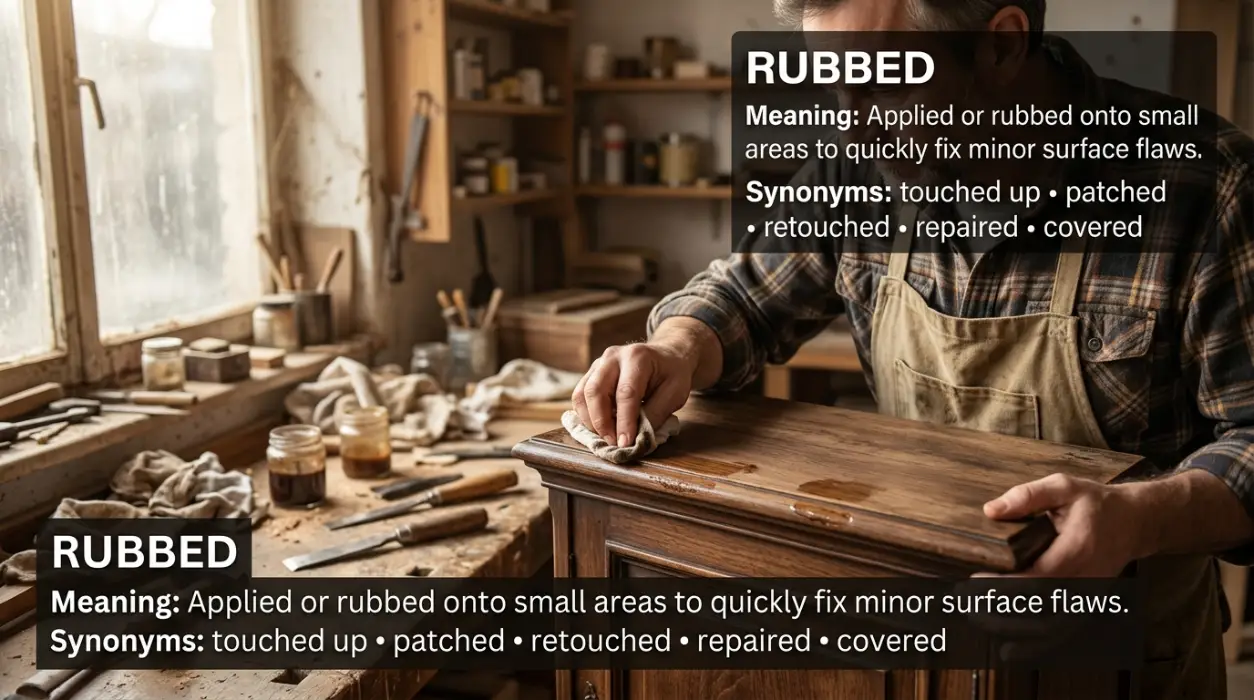 Rubbed or painted small areas to fix minor surface flaws quickly.