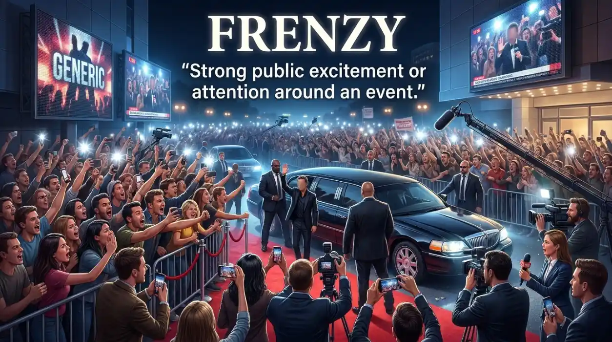 Strong public excitement or attention around an event.