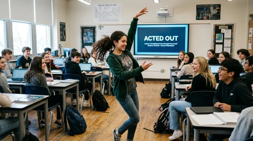 synonym for acted out