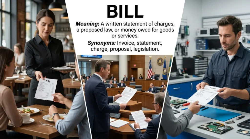 Synonyms for Bill