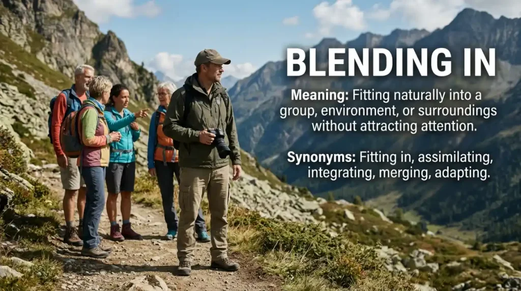 Synonym for Blending In